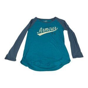 Under Armour Youth M Blue Long Sleeve Loose Fit HeatGear Shirt